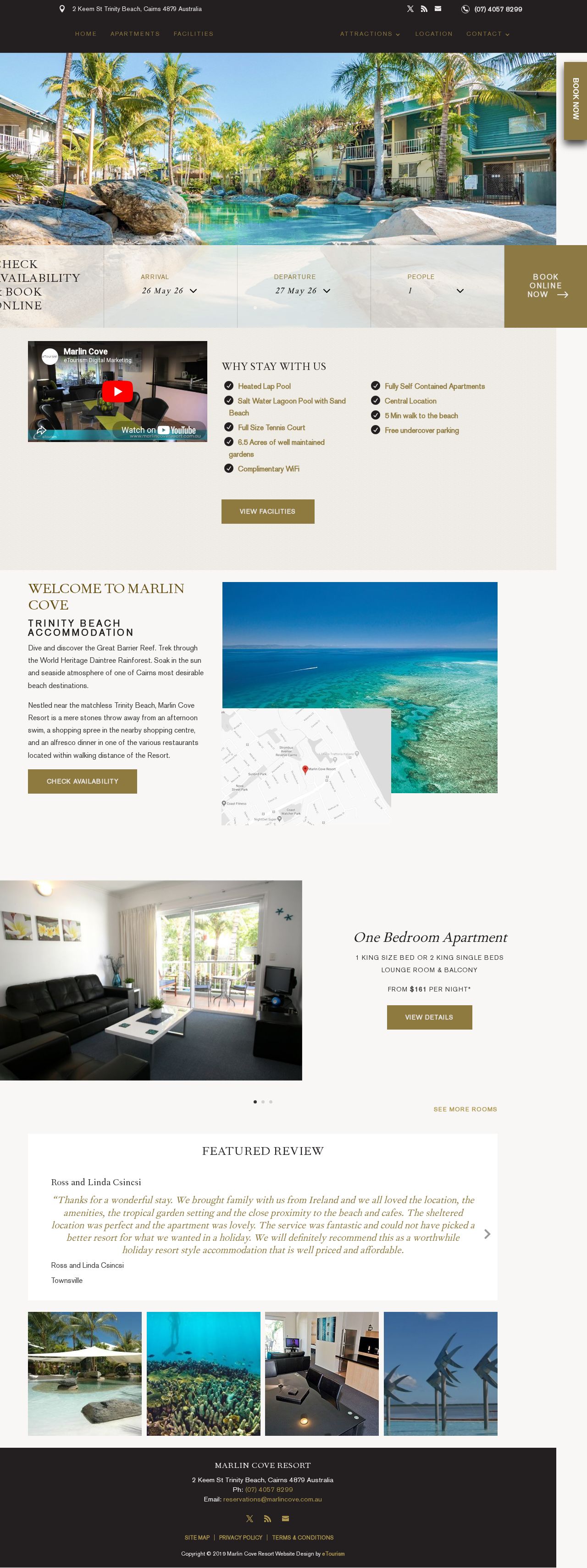 Marlin Cove Resort website