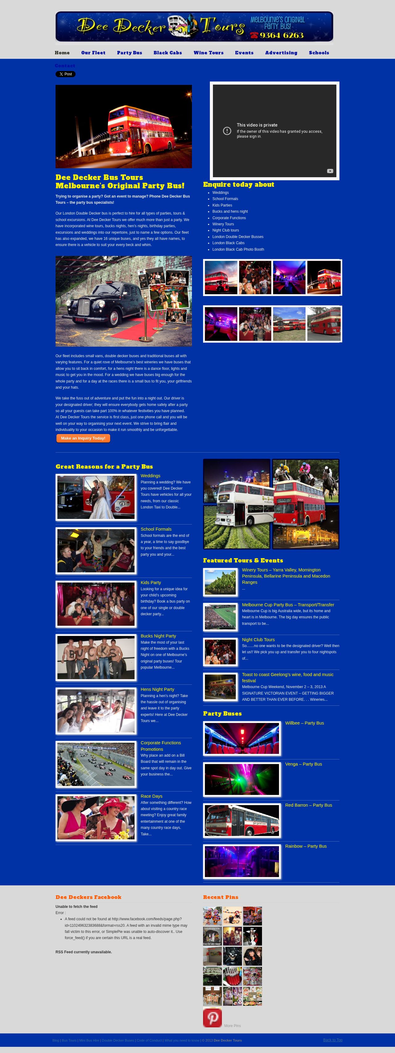 bus parties Melbourne website