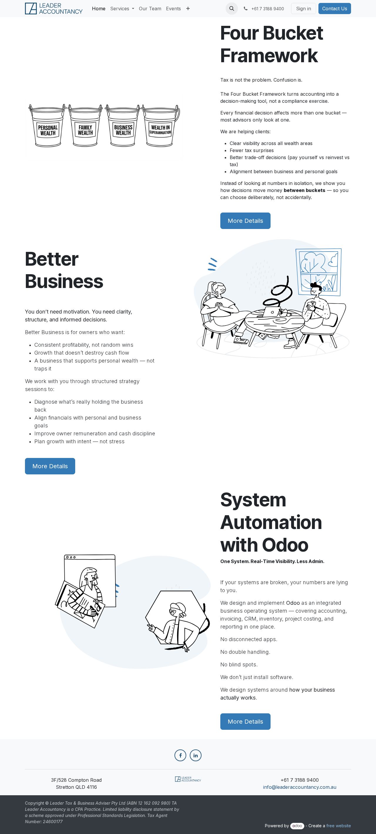 Leader Accountancy website
