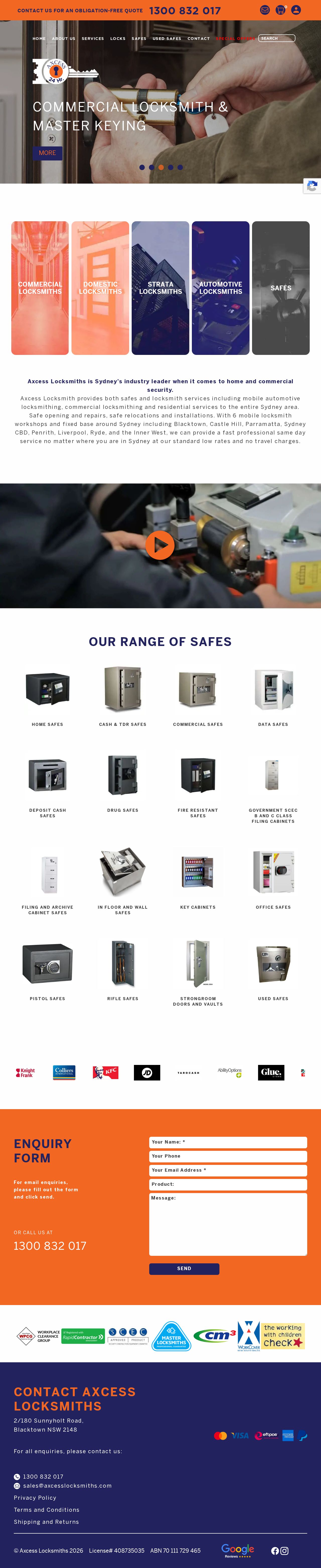 Axcess Locksmiths Pty Ltd website