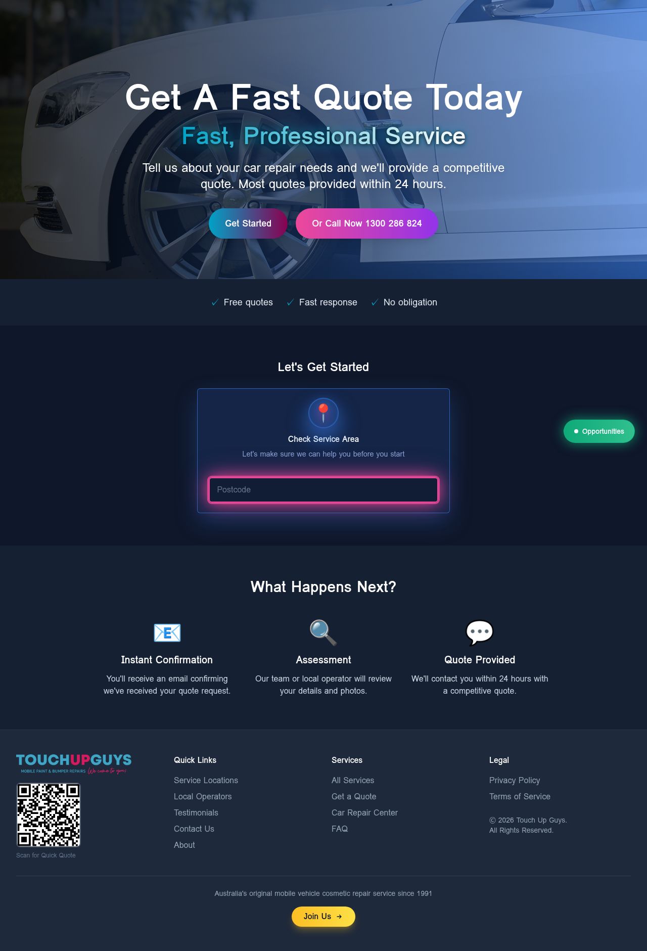 Touch Up Guys website