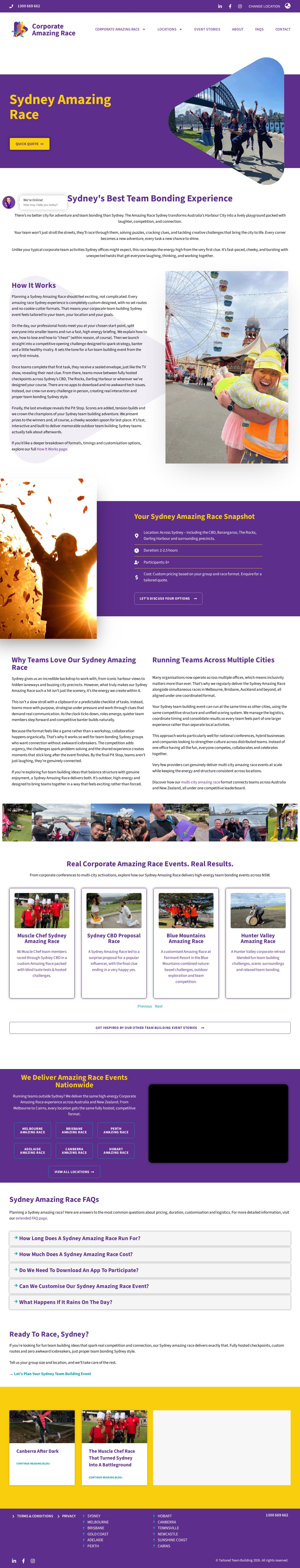 Sydney Amazing Race website
