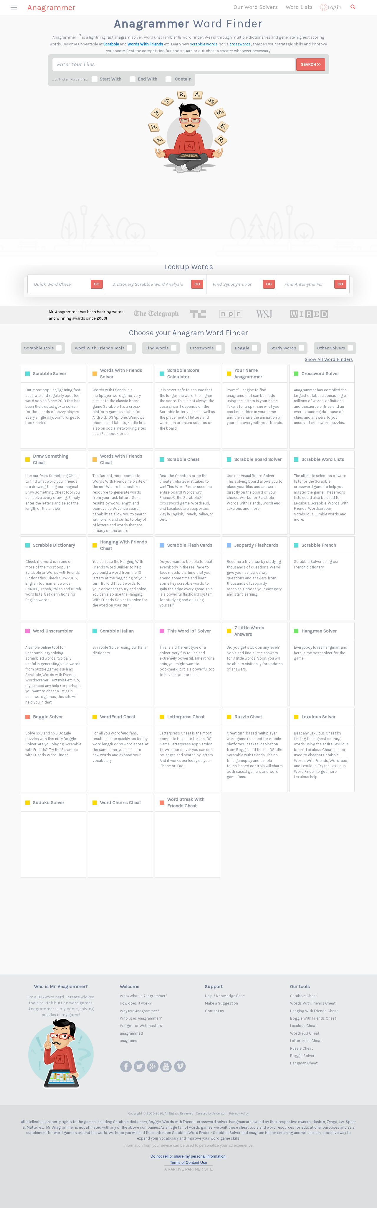 Anagrammer website