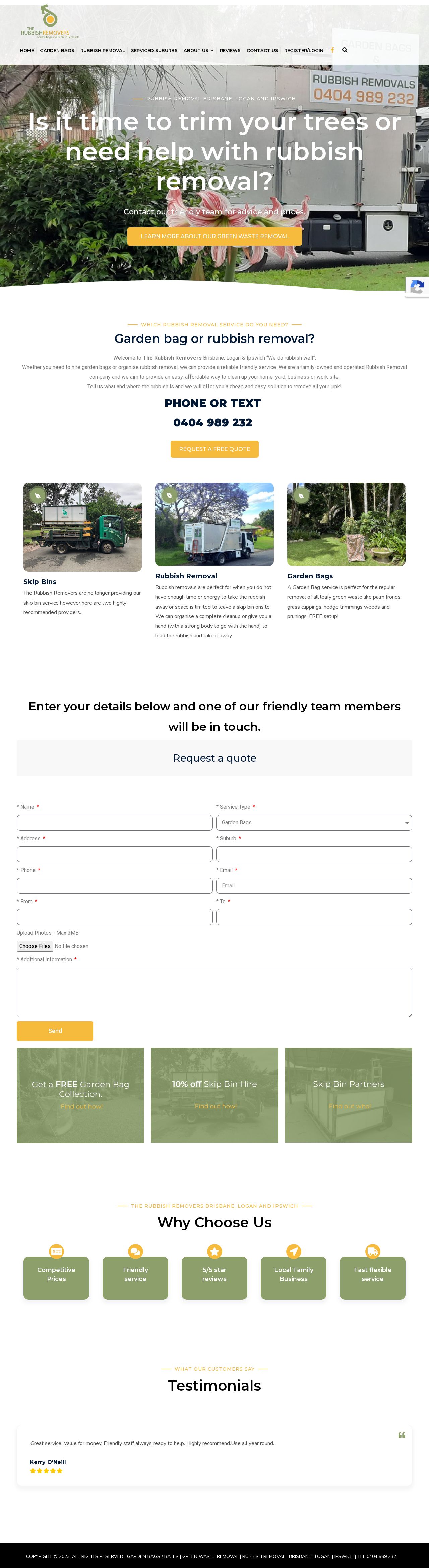 The Rubbish Removers website