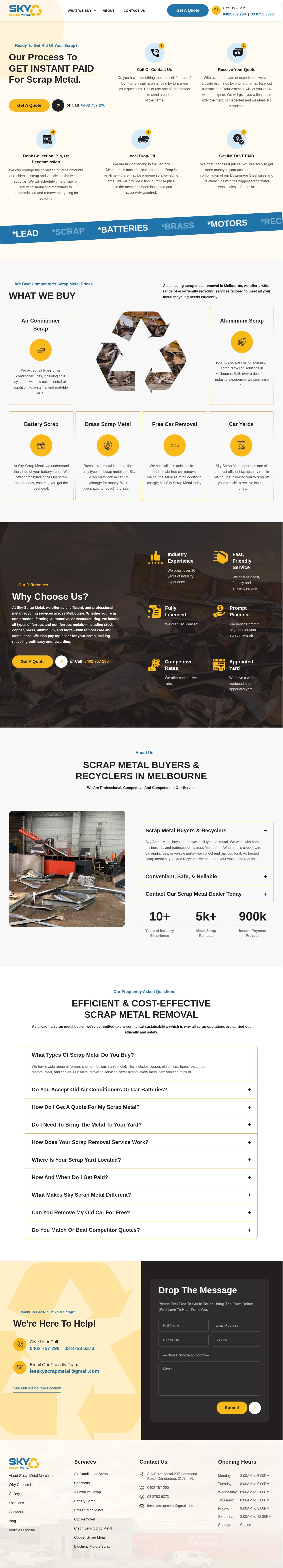 Scrap Metal Melbourne website