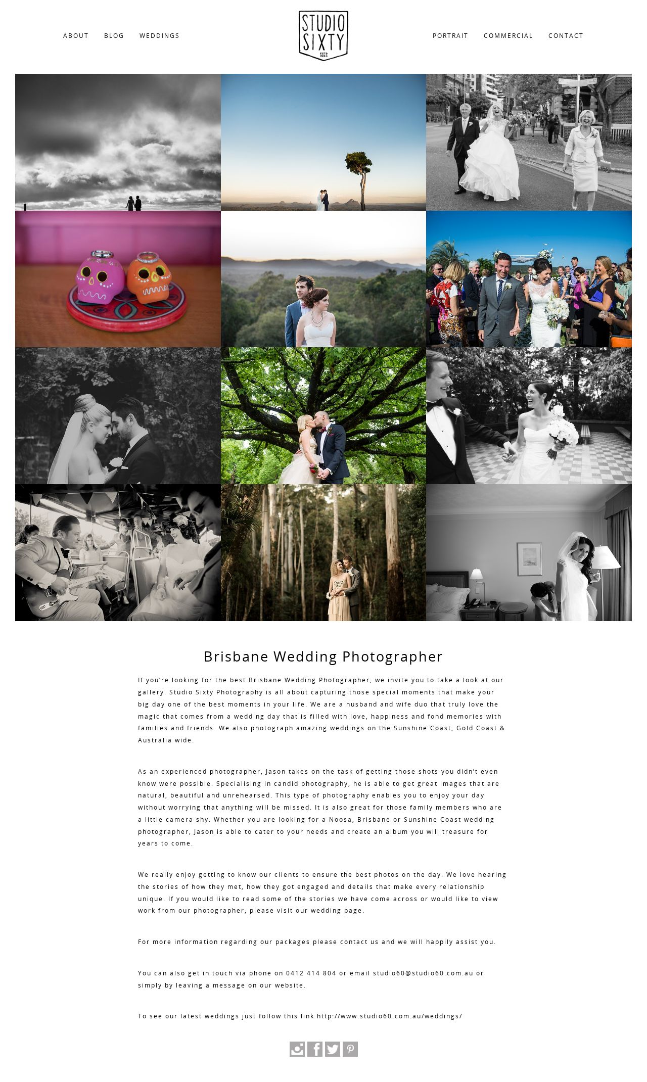 Studio Sixty Photography website