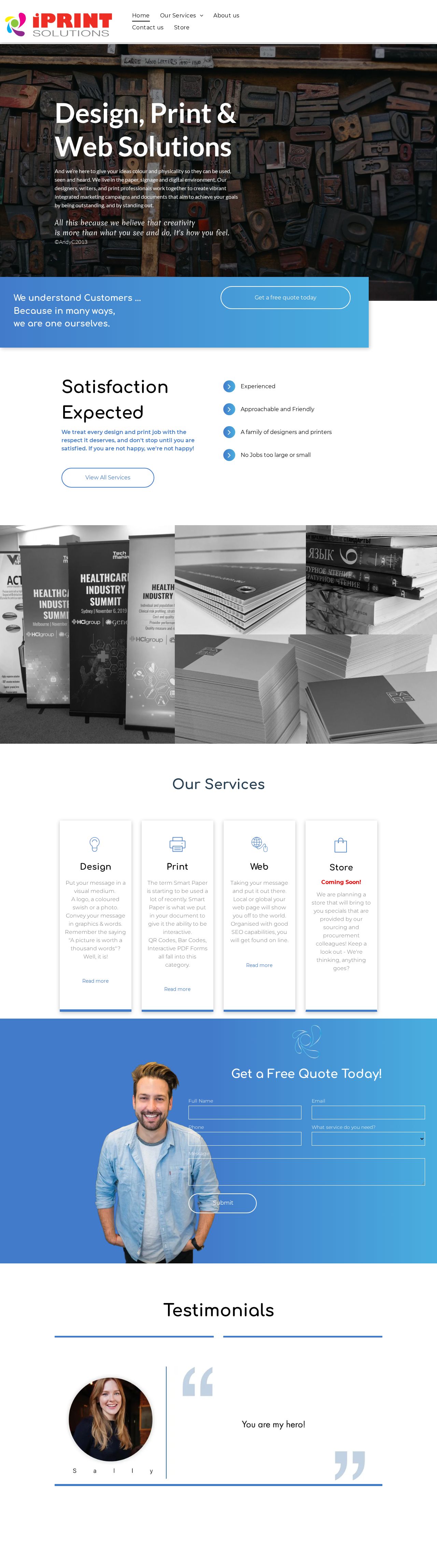 iPrint Solutions website