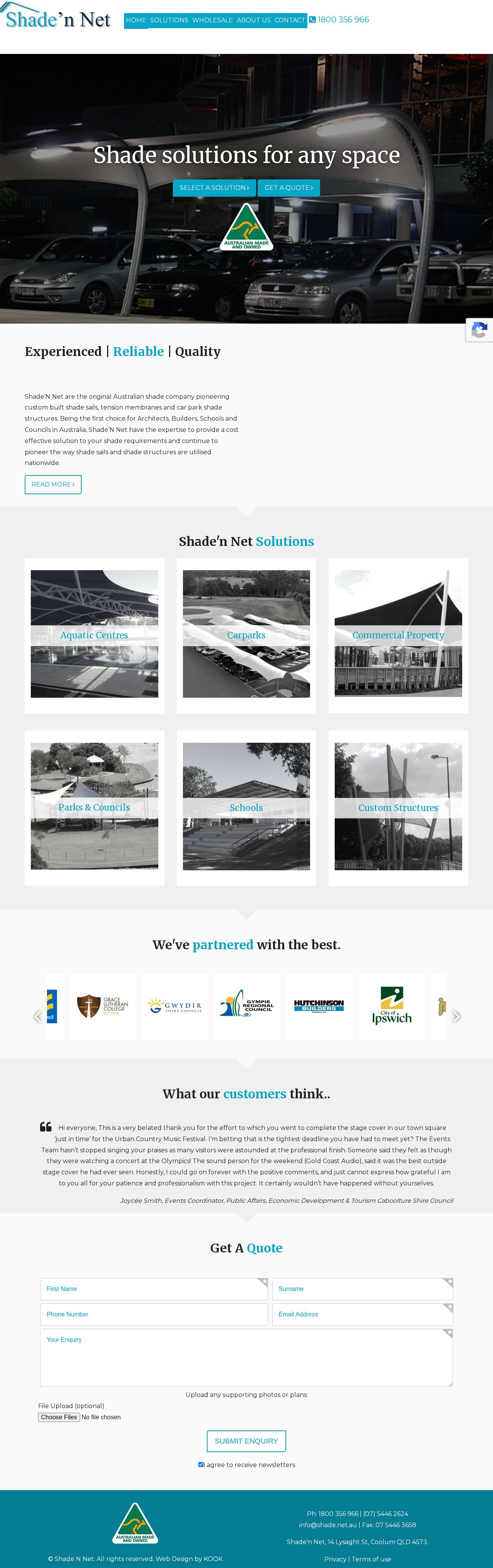 Shade N Net Shade Sails website