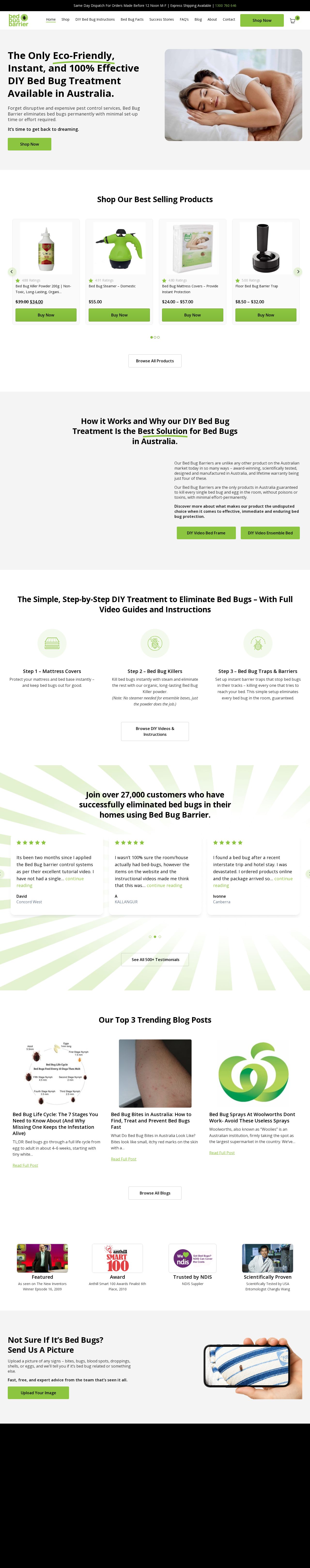 Bed Bug Barrier website