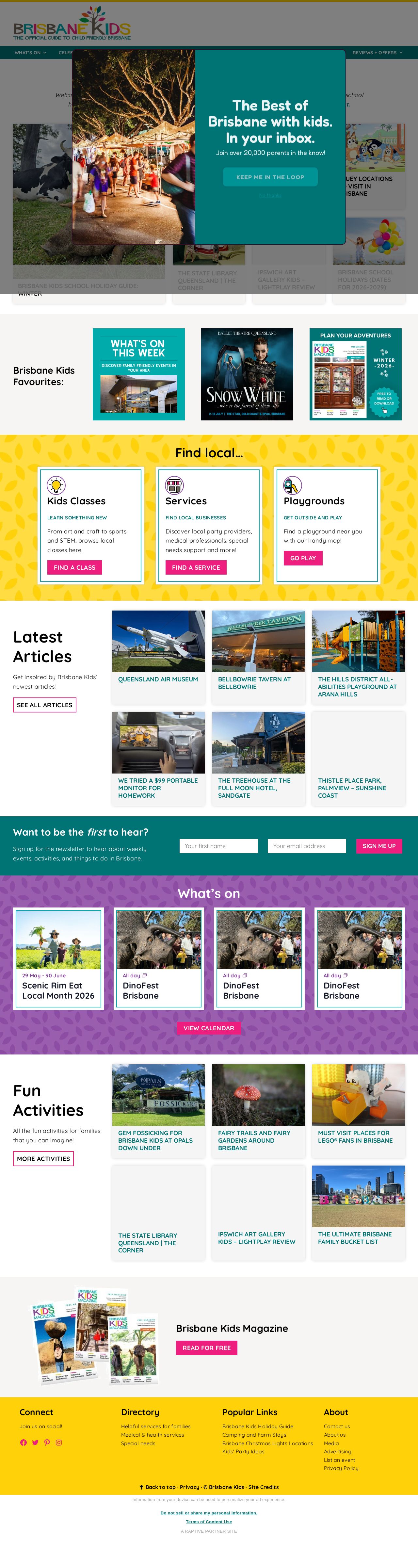 Brisbane Kids Creative website