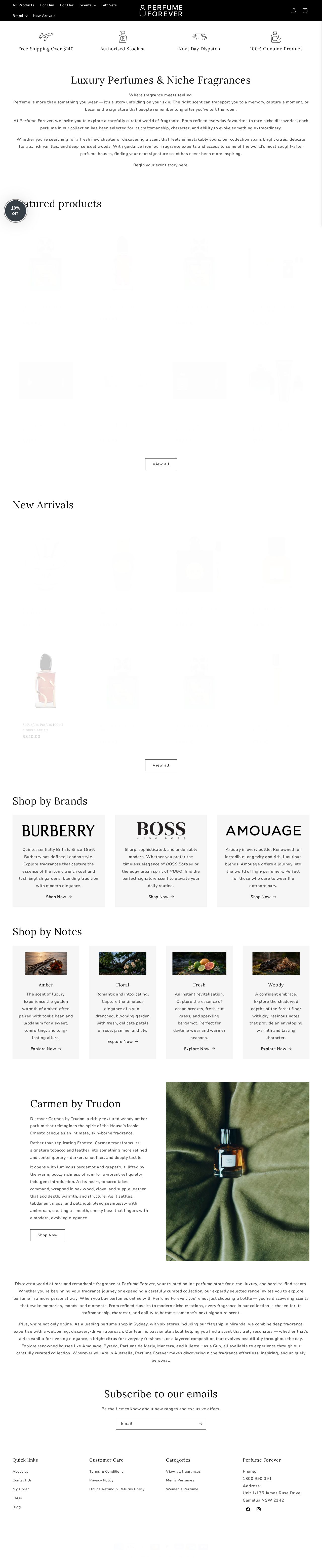Perfume Forever website