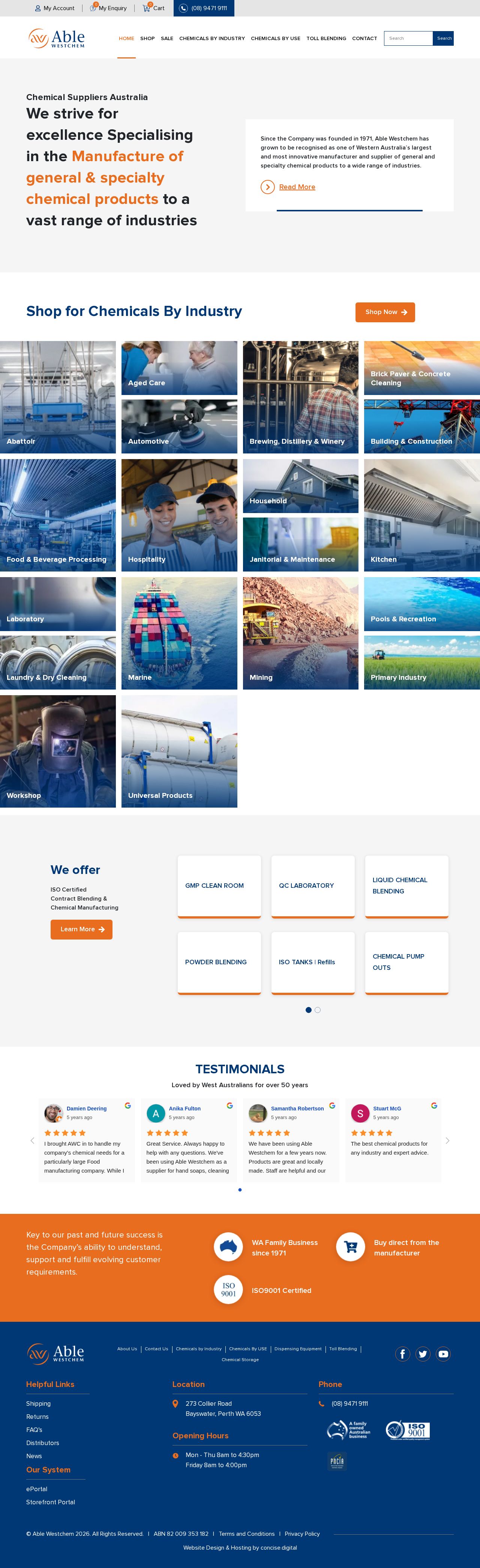 Chemical Manufacturers website