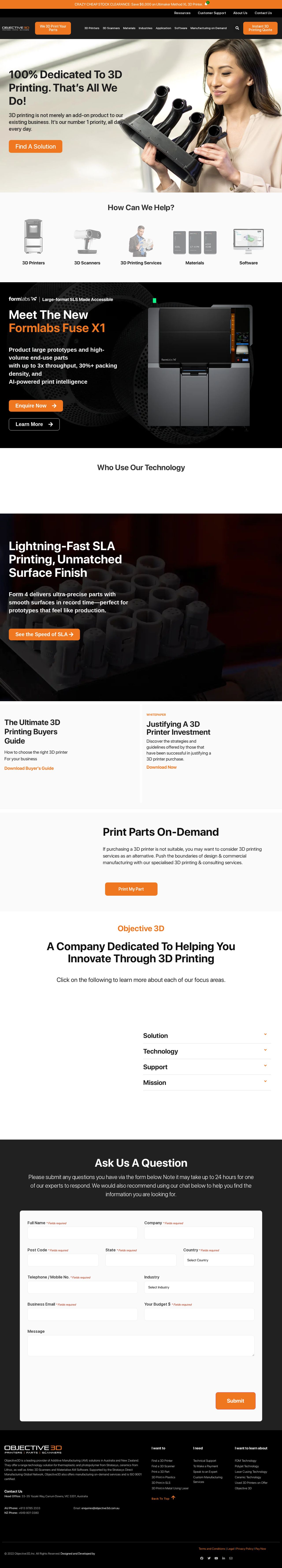 Objective 3D website
