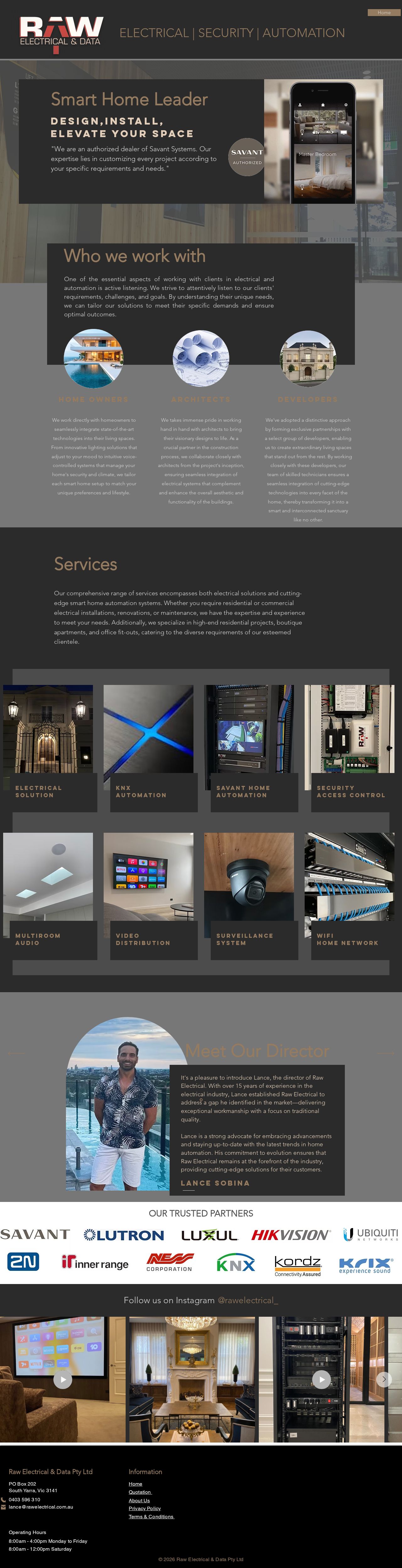 Raw Electrical website