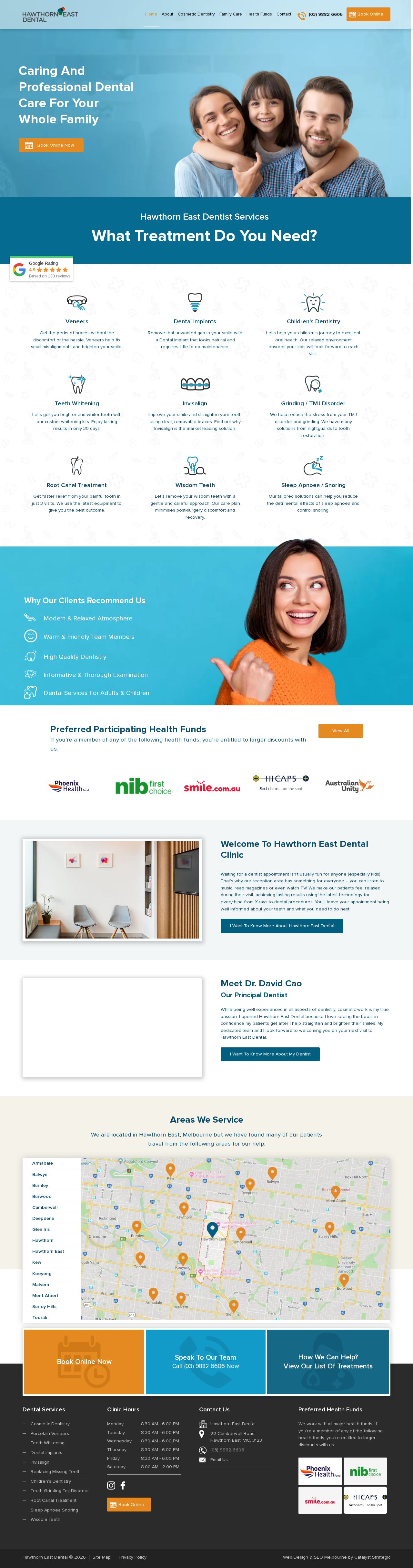 Hawthorn East Dental website
