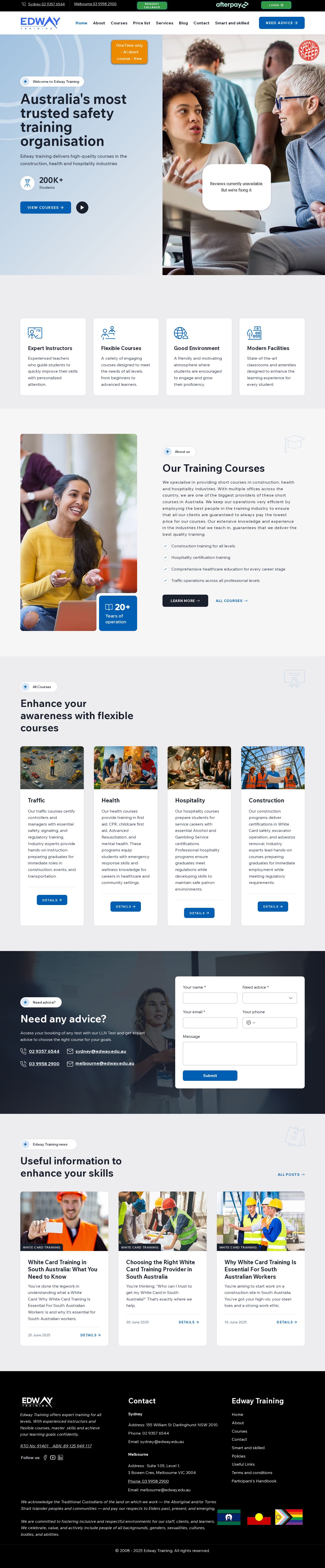 RSA Course Sydney, RCG and OHS Training Services Online website
