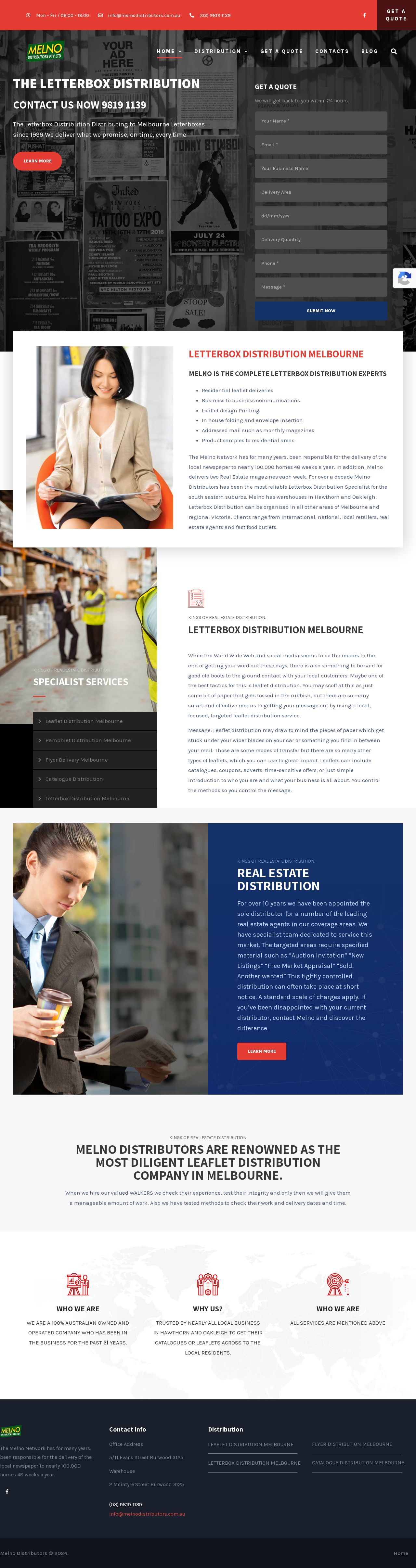Leaflet Delivery website