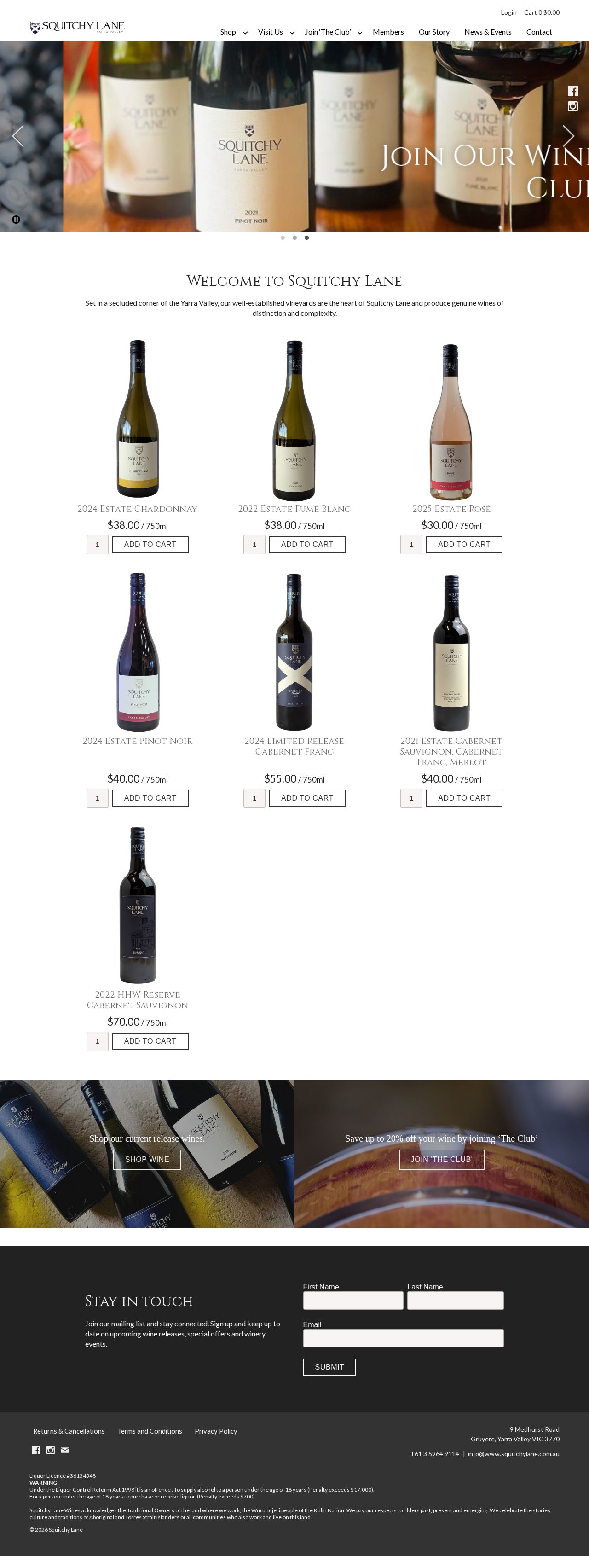 Squitchy Lane Vineyard website