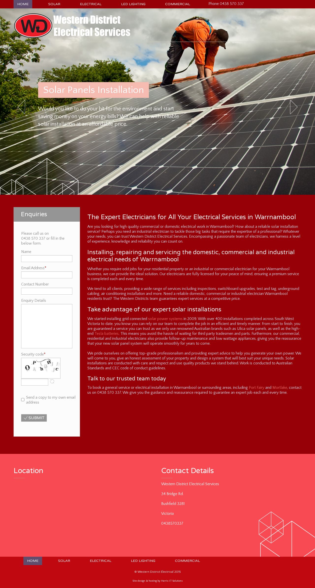 WESTERN DISTRICT ELECTRICAL SERVICES website