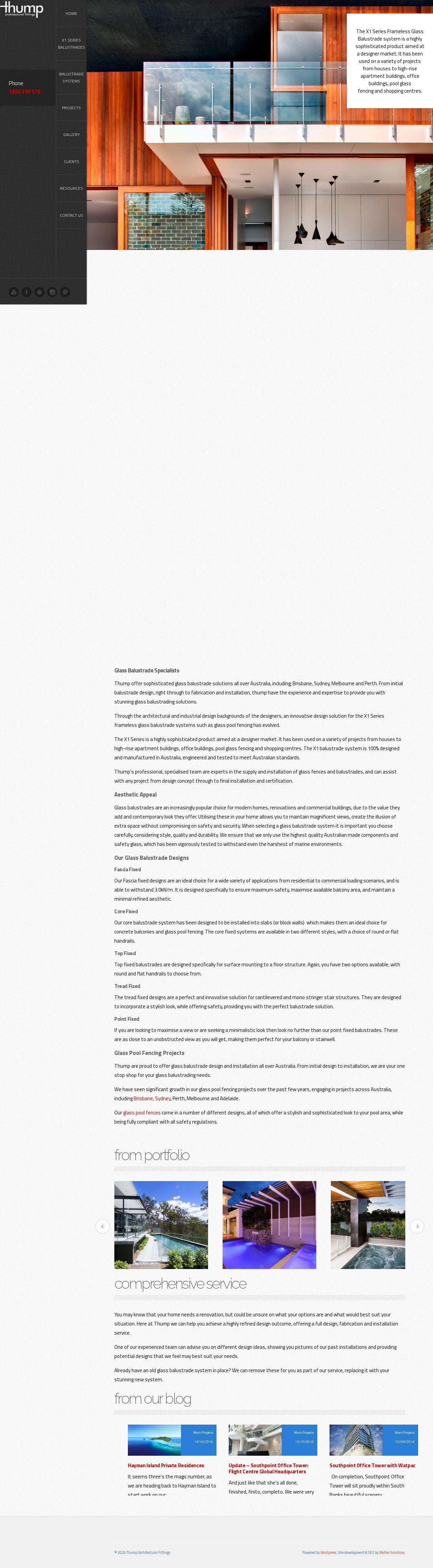 Thump Balustrades website