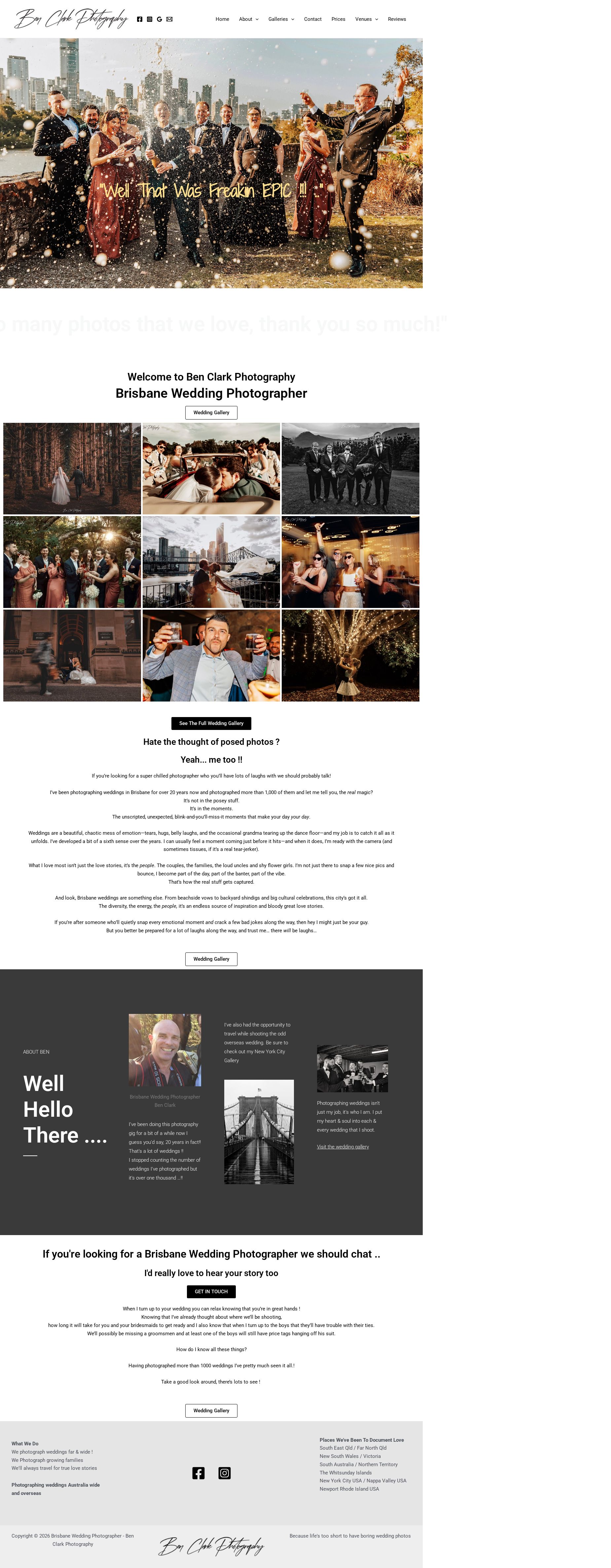 Ben Clark Photography website