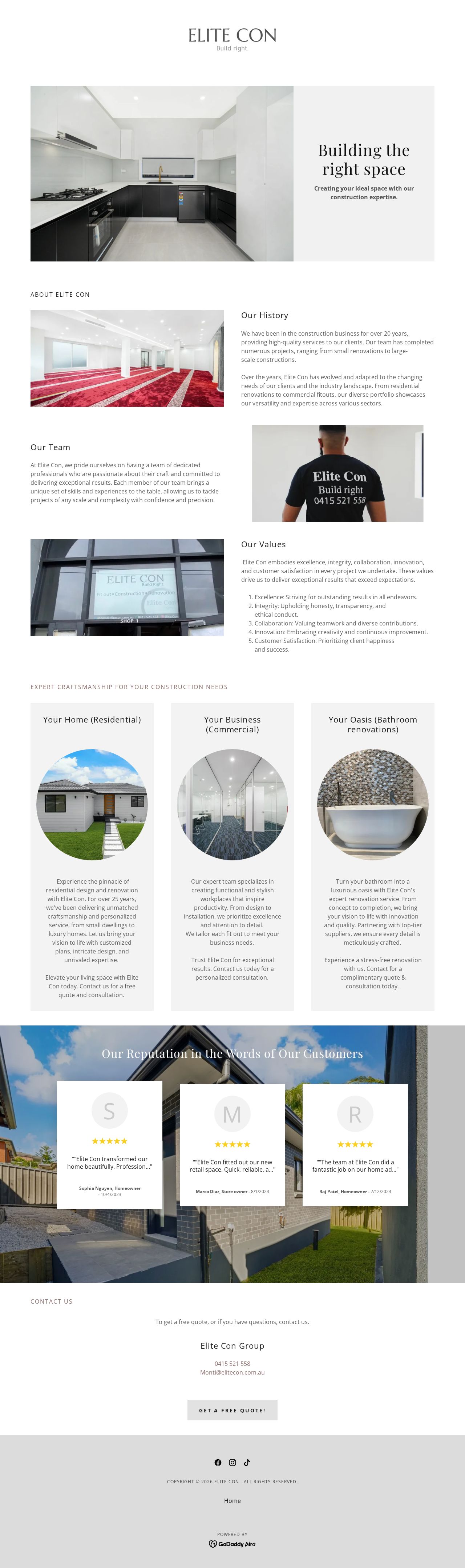 Elite Conditioning website