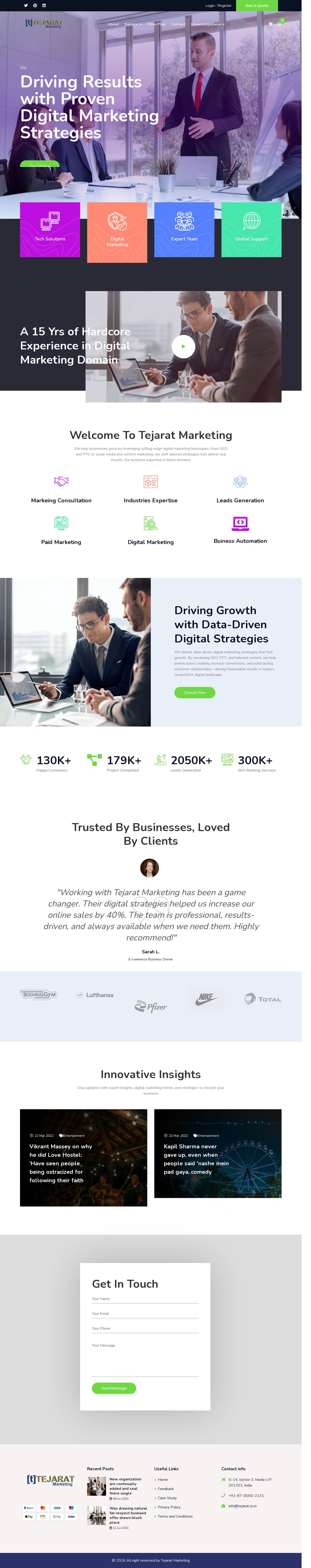 TEJARAT MARKETING website