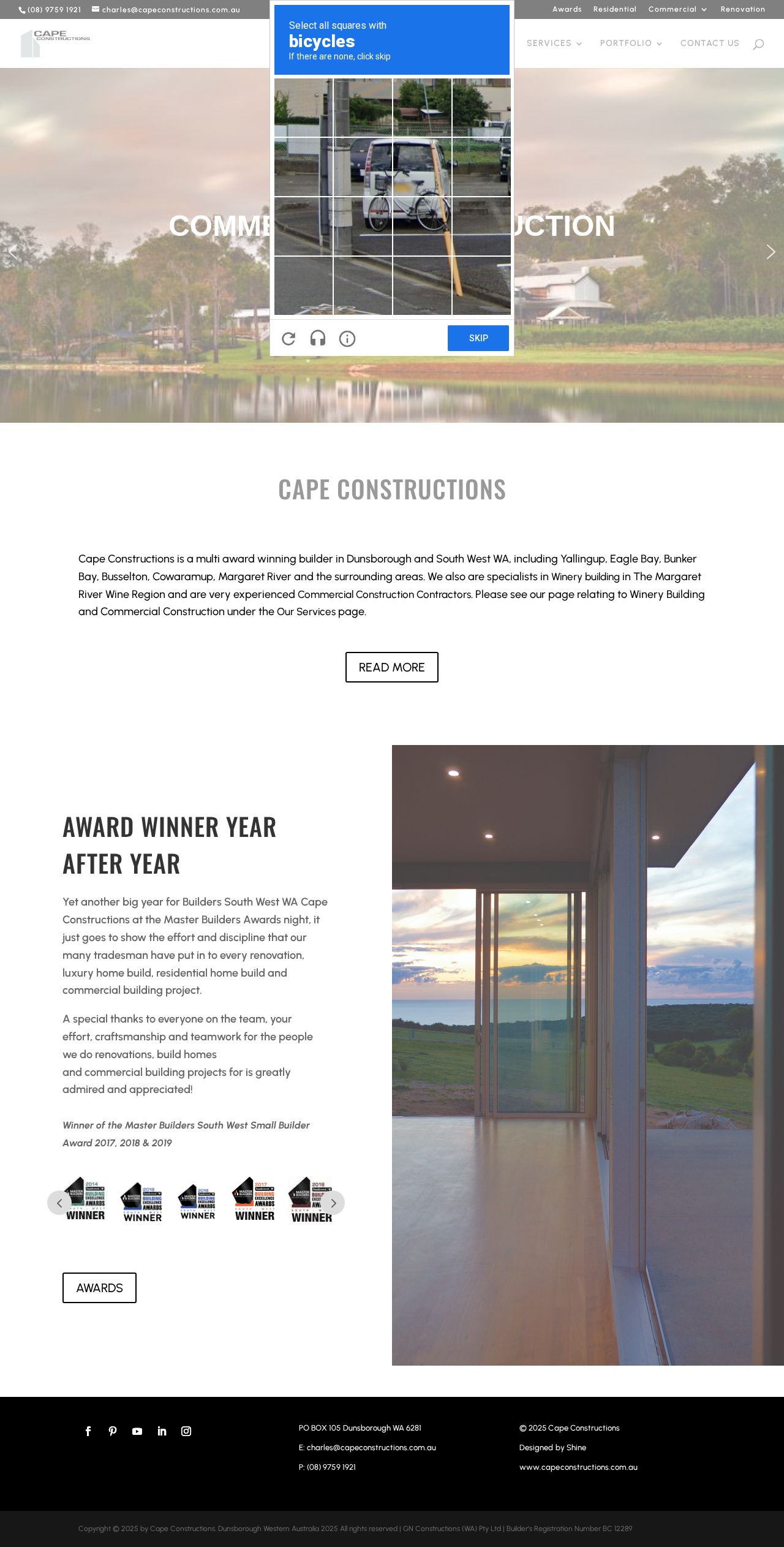 Cape Constructions website