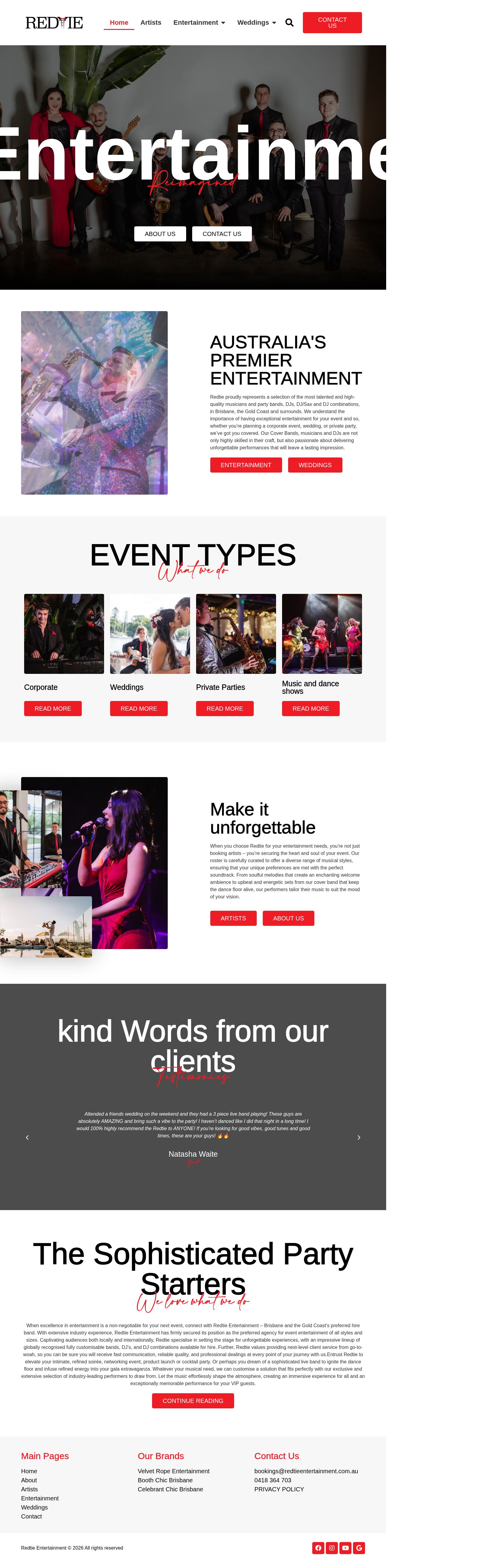 Red Tie Band website