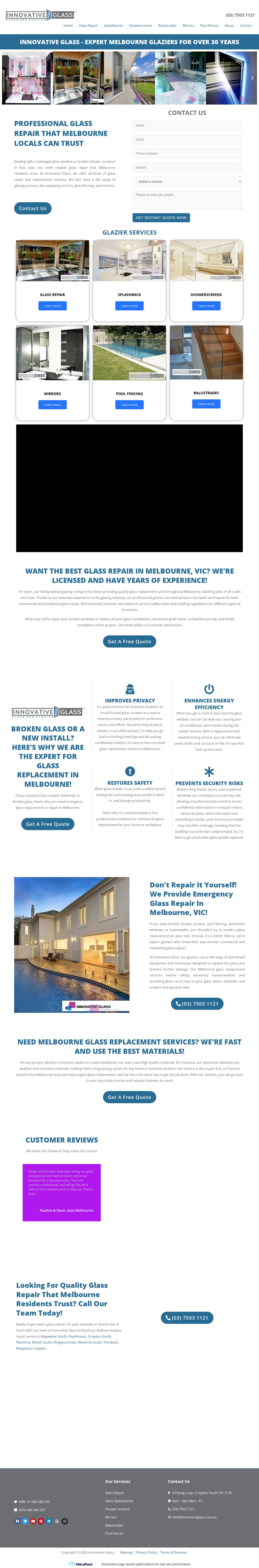 Innovative Glass website