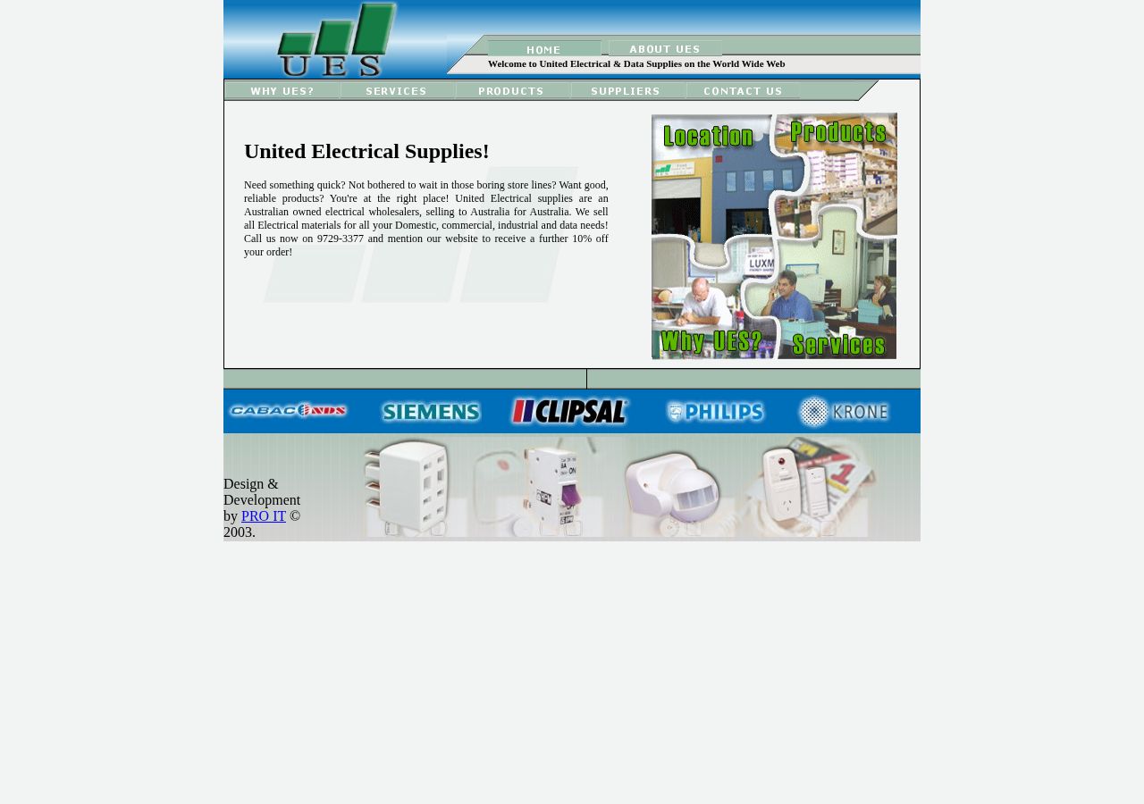 United Electrical Supplies Pty Ltd website