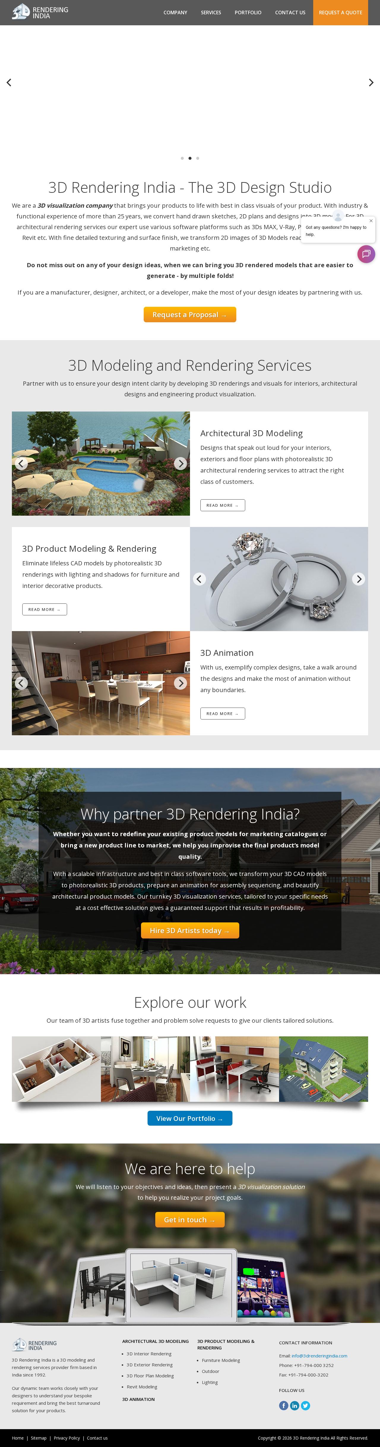 Outsourcing 3D Rendering Services website
