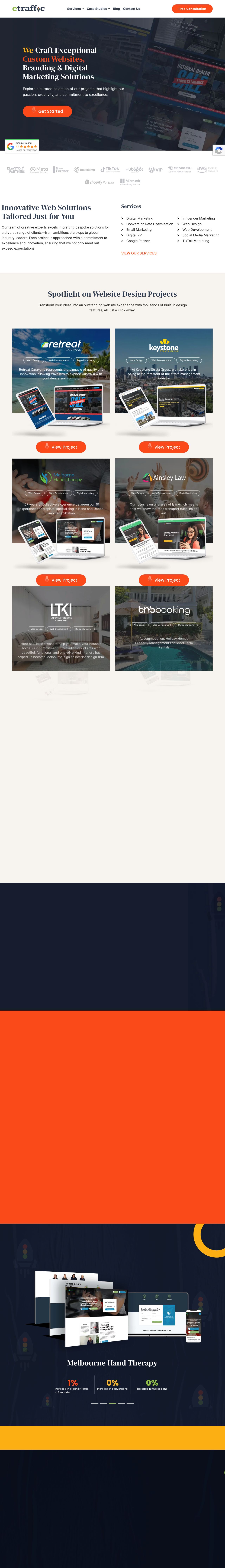 eTraffic Web Design website