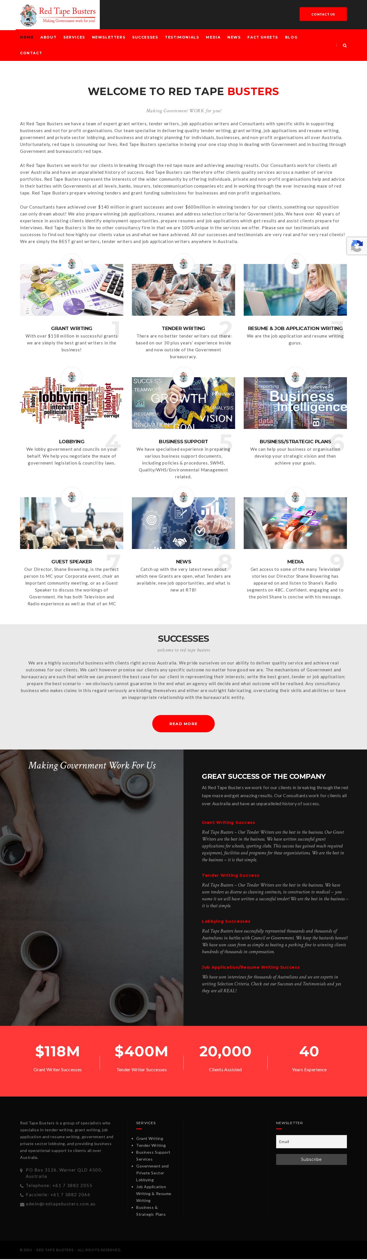 Red Tape Busters website
