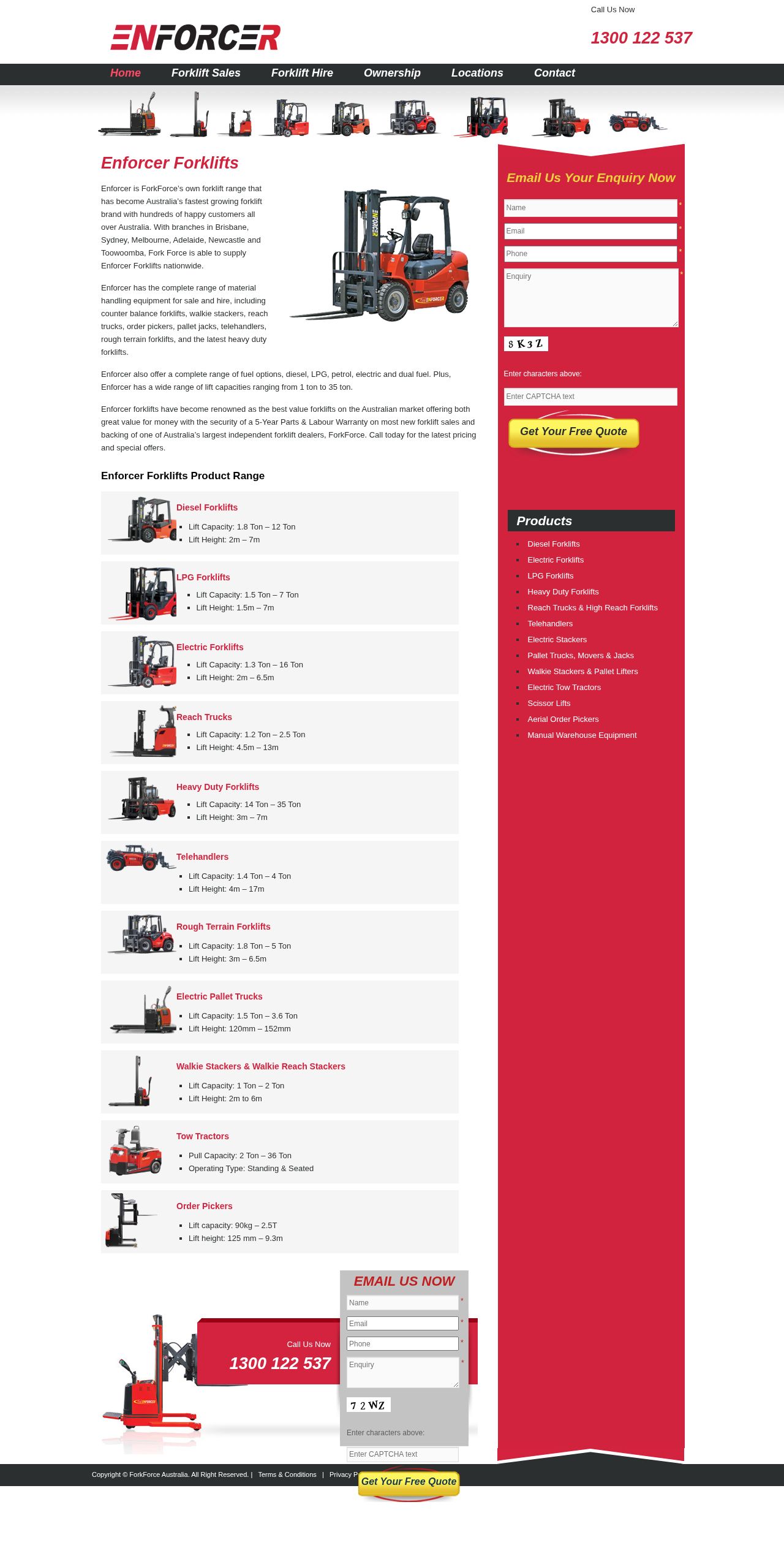 Enforcer by ForkForce Australia website
