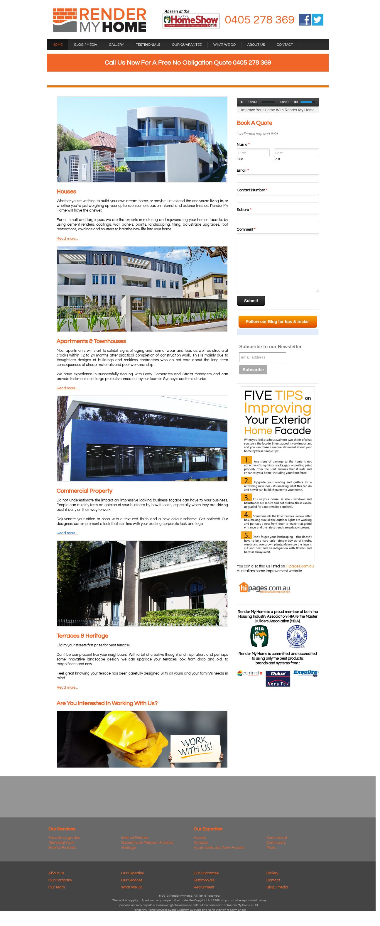 Render My Home website