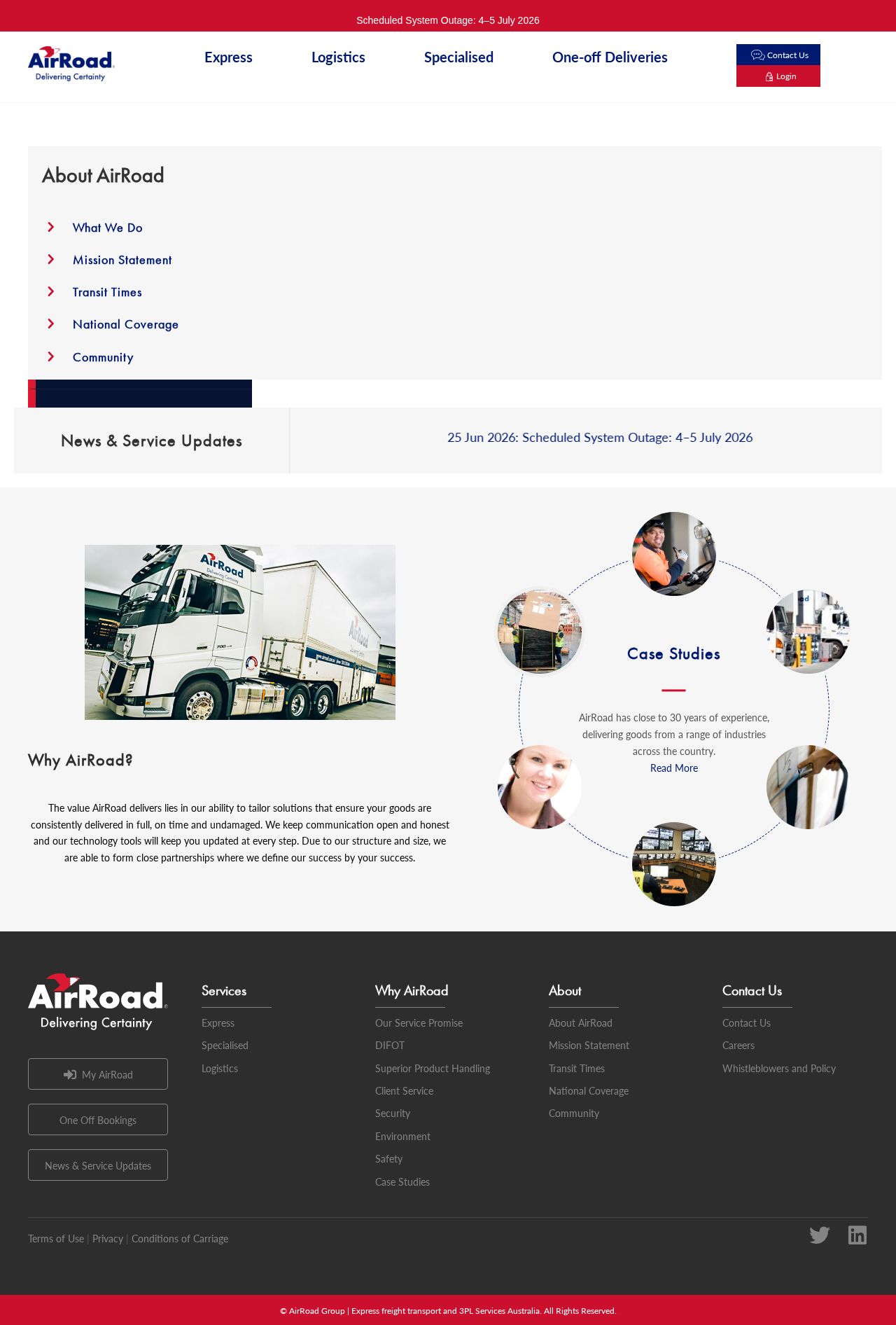 Air Road Direct website