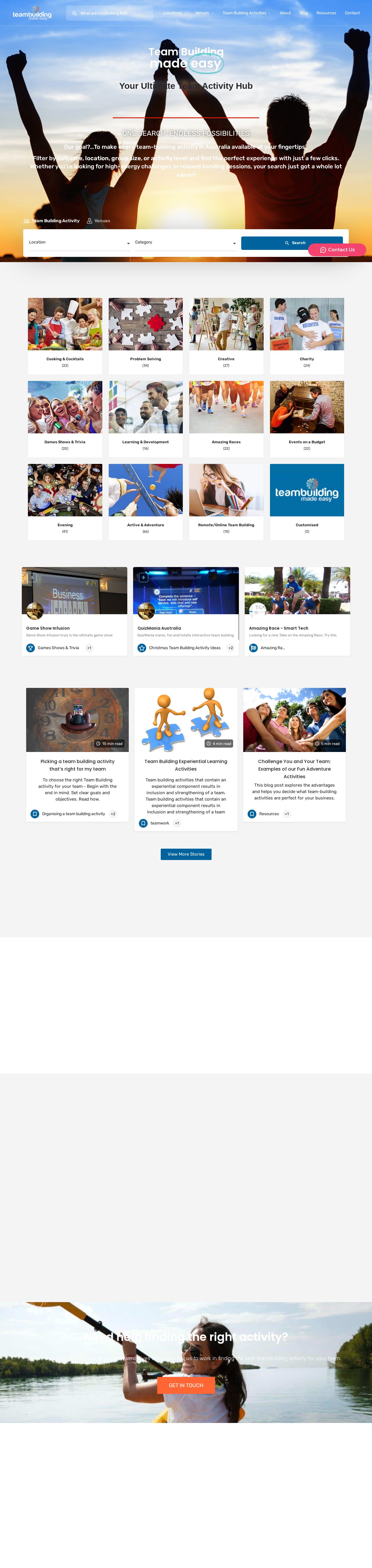 Team Building Made Easy website