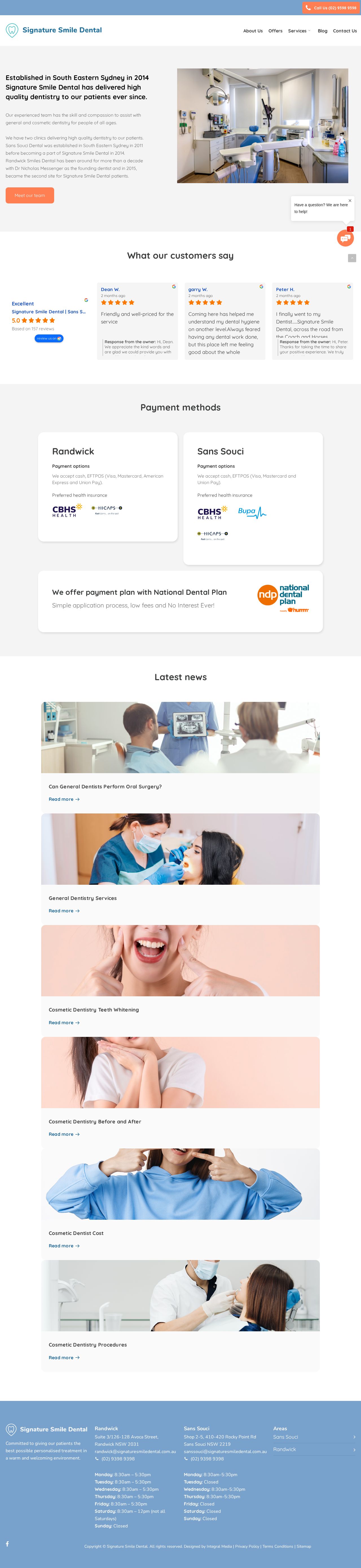 Randwick Smiles website
