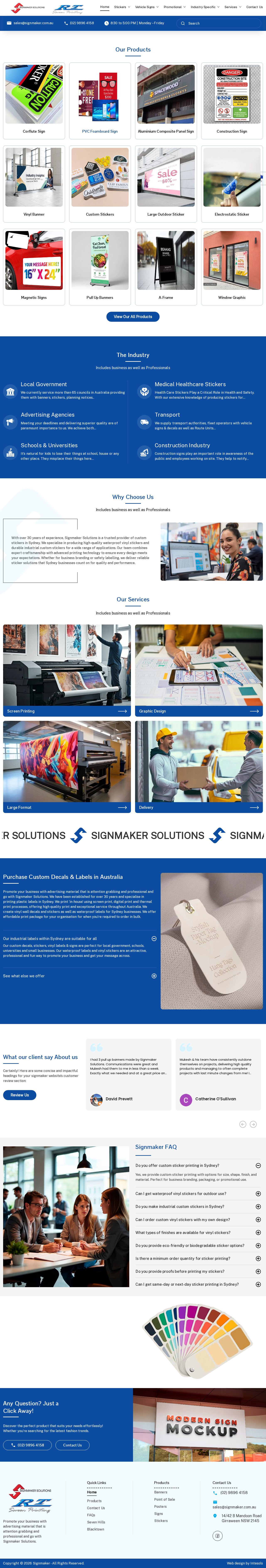 Signmaker Solutions website