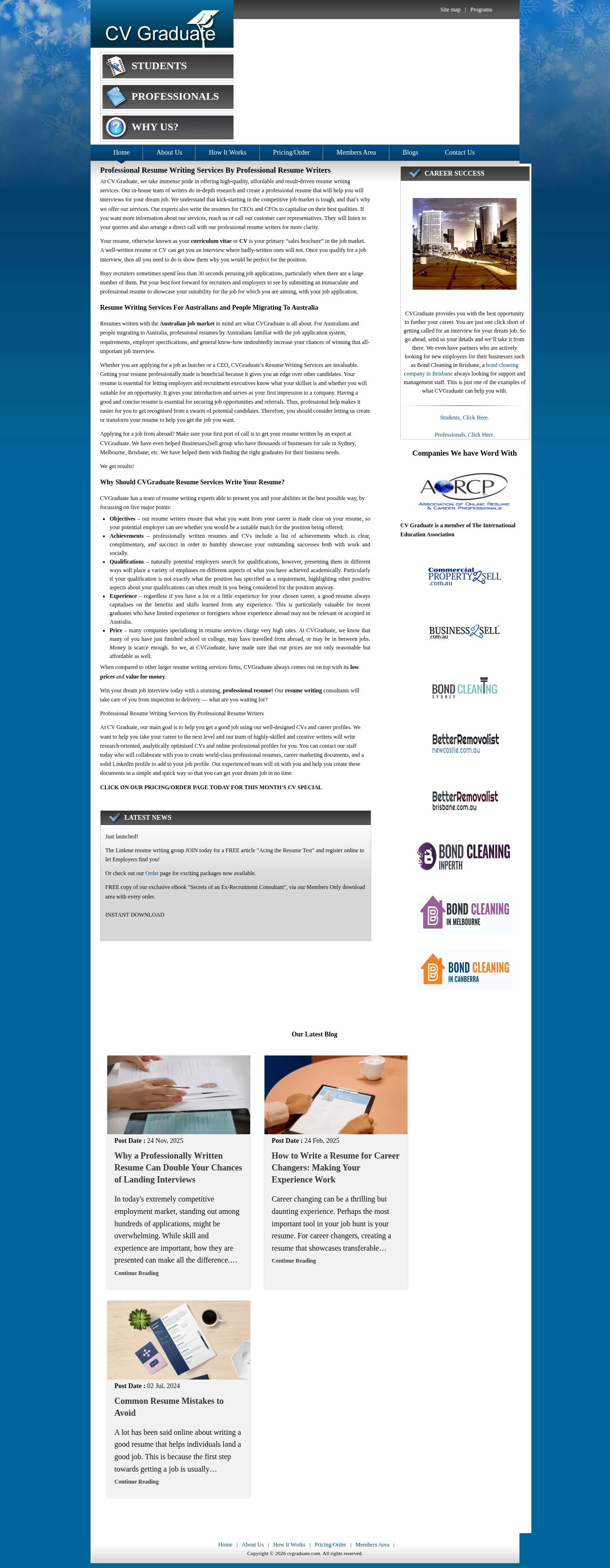CV Graduate - Resume writing website
