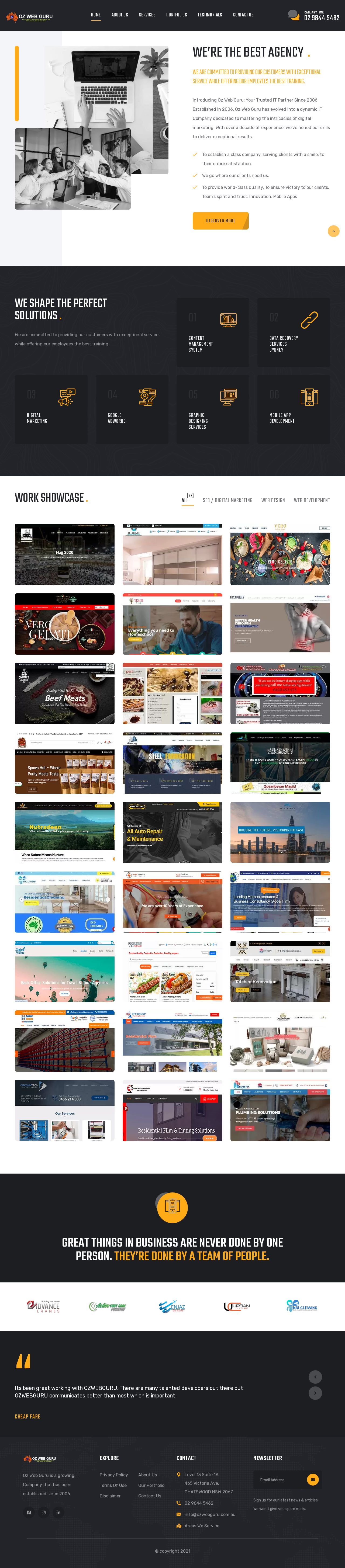 OZ WEB GURU website
