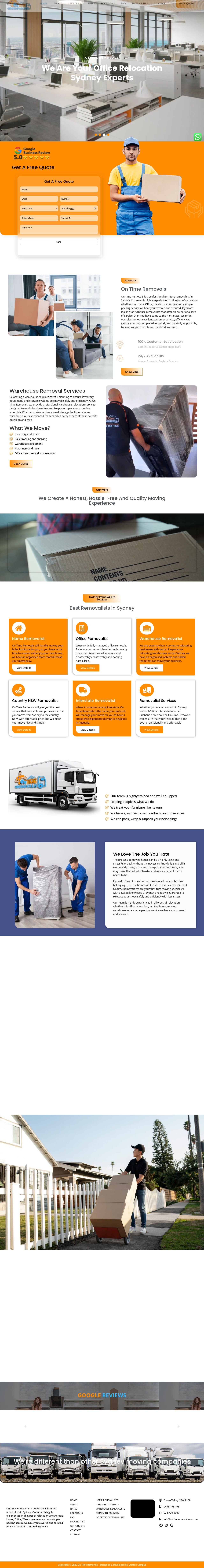 On Time Removals website