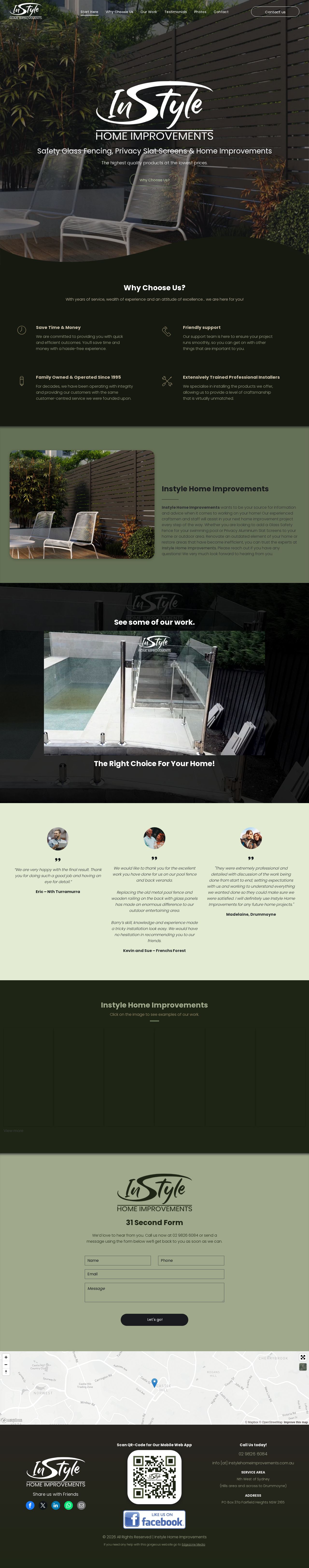 Instyle Glass Fence website