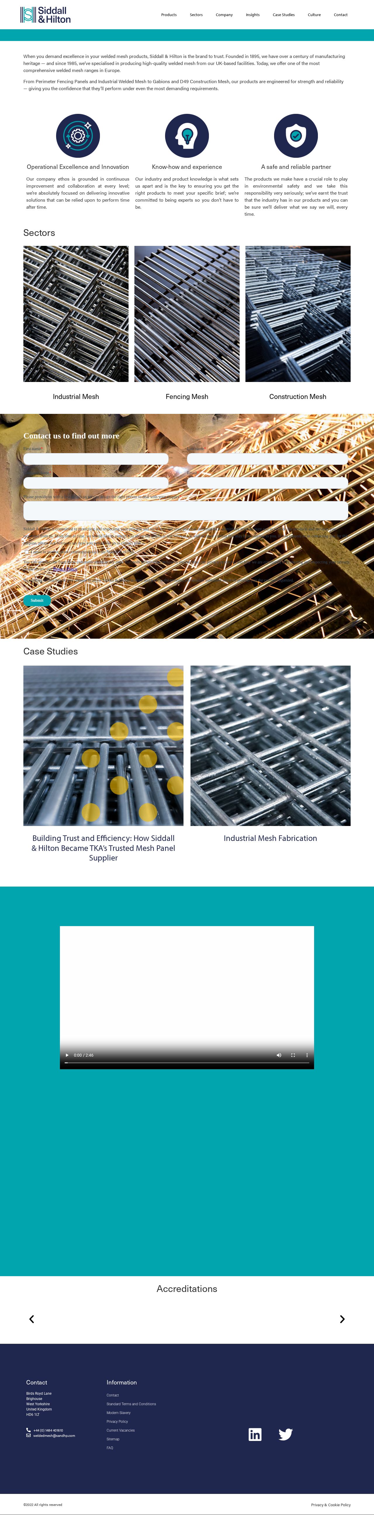 Siddall and Hilton website