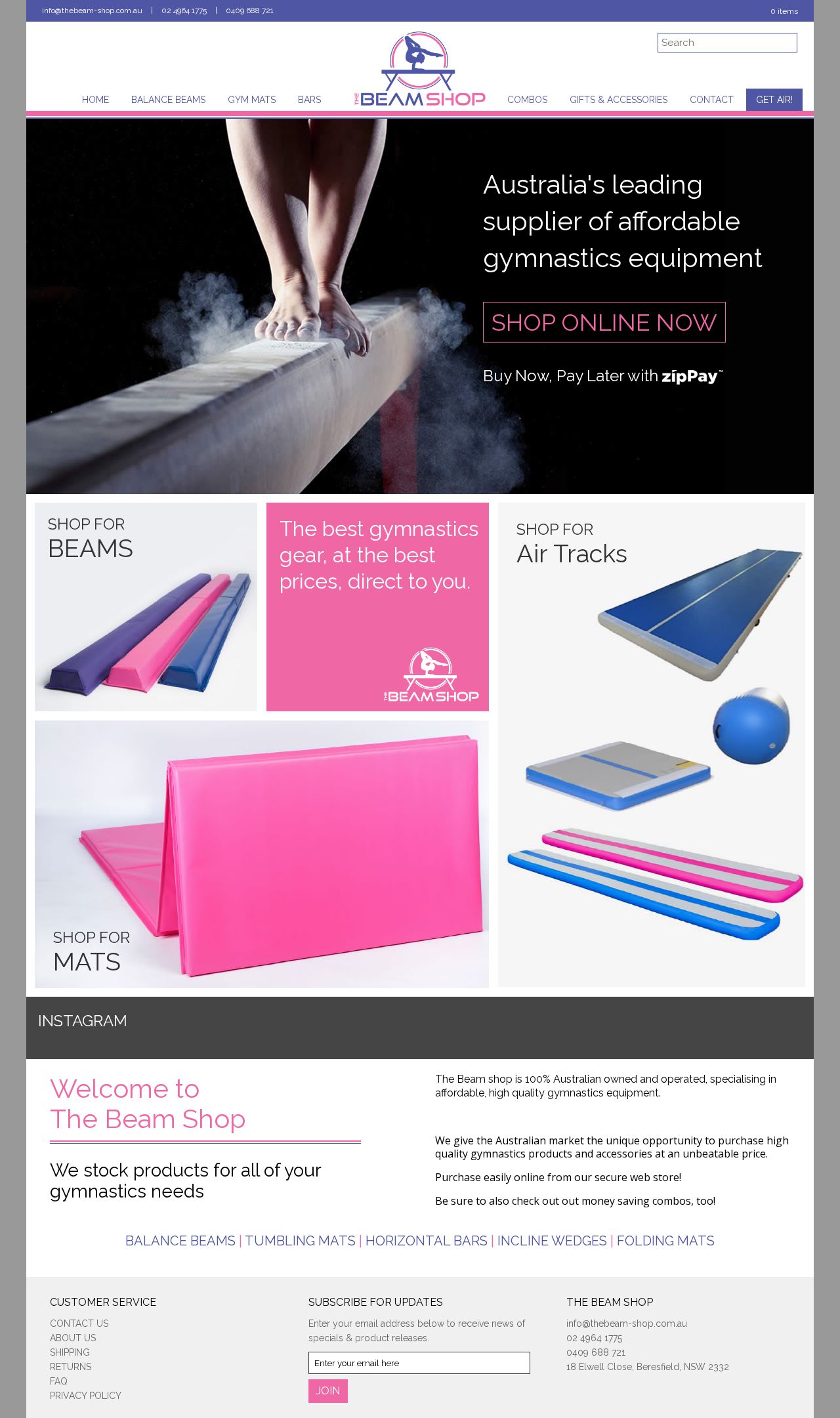 The Beam Shop website