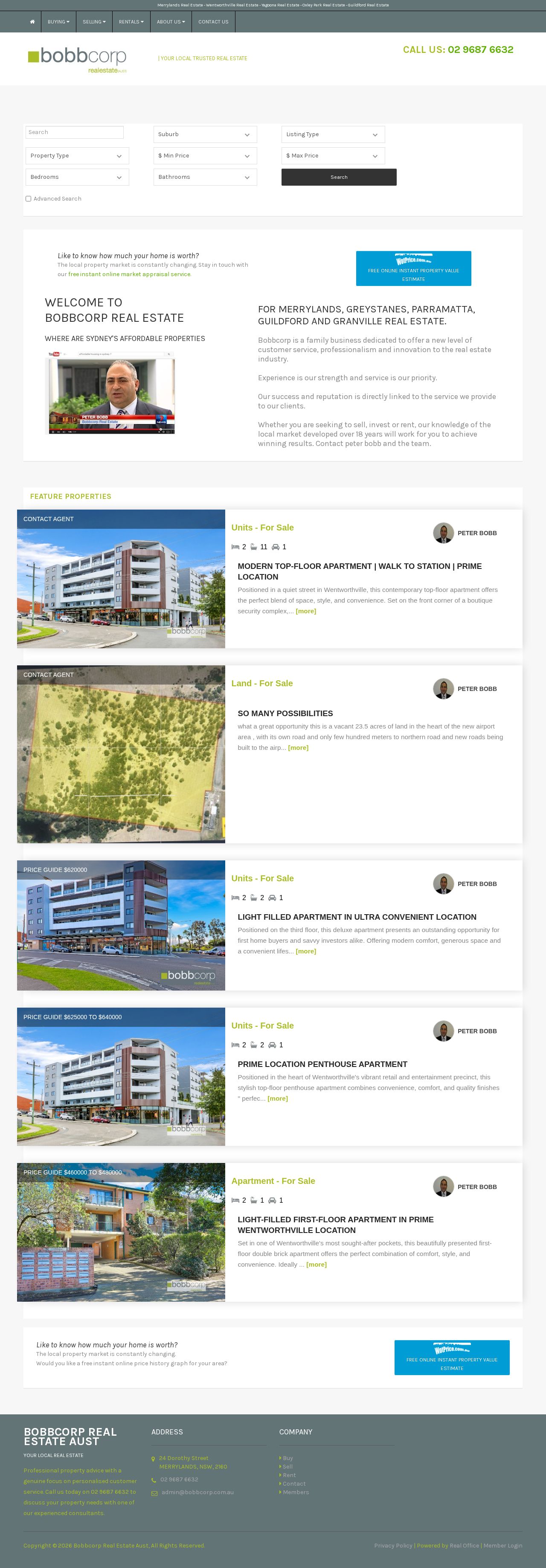 bobbcorp realestate aus website