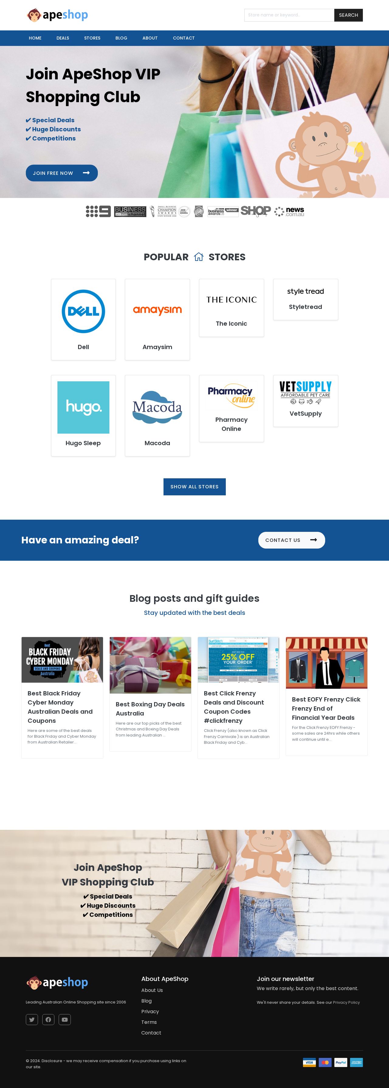 Online Shopping Sites Australia website