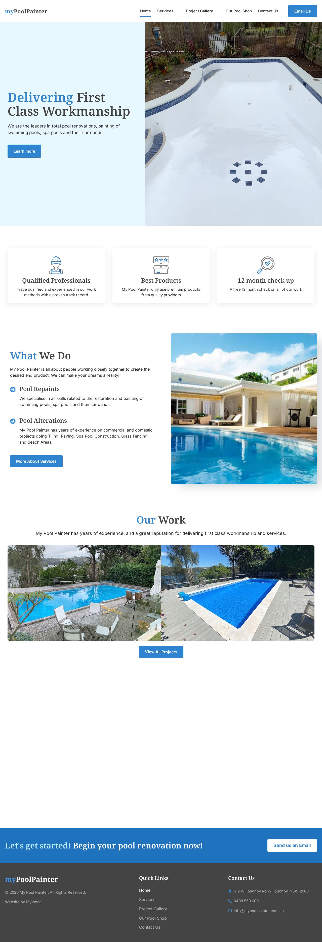 My Pool Painter website