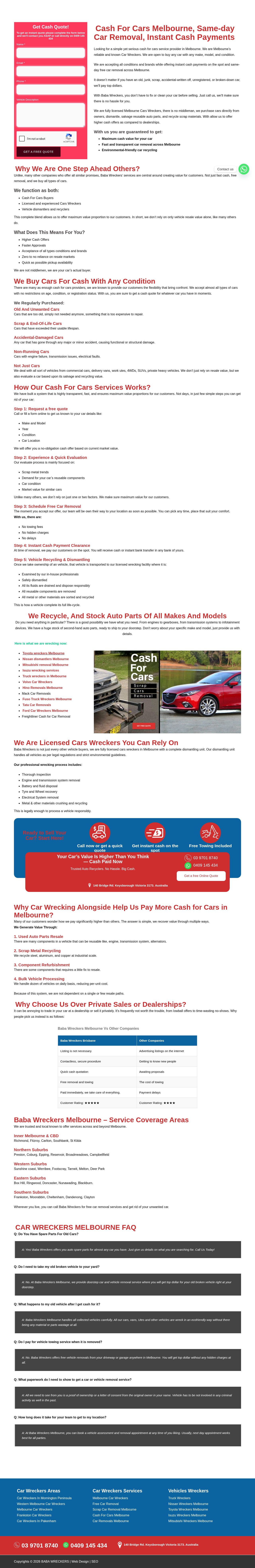 baba wreckers website